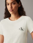 Calvin Klein Monologo Slim Tee, 2-Pack , Black and Ivory product photo View 03 S