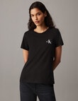 Calvin Klein Monologo Slim Tee, 2-Pack , Black and Ivory product photo View 06 S