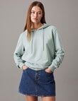 Calvin Klein Embroidered Regular Hoodie, Jadeite product photo