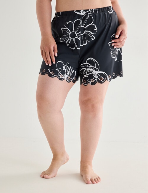 Zest Resort Curve Knit Boardshort, Stencil Floral product photo