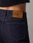 Calvin Klein High Rise Straight Jean, Rinse Blue product photo View 05 S