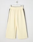 Mac & Ellie Tape Detail Wide Leg Trackpant, Vanilla product photo View 03 S
