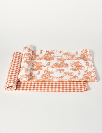 Little Bundle Jersey Wrap, 2-Pack, Safari product photo