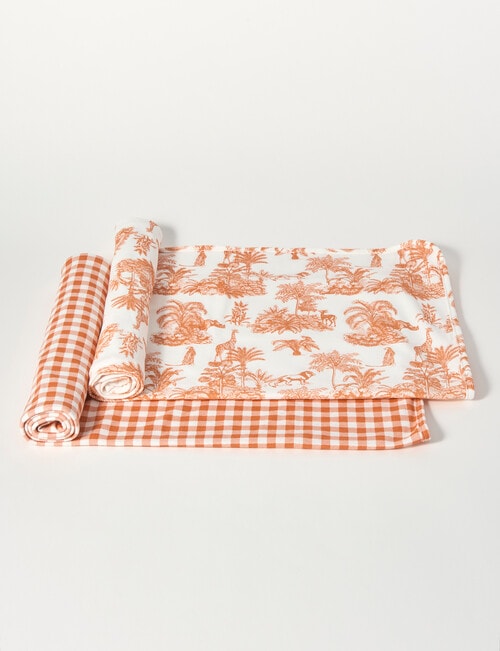 Little Bundle Jersey Wrap, 2-Pack, Safari product photo