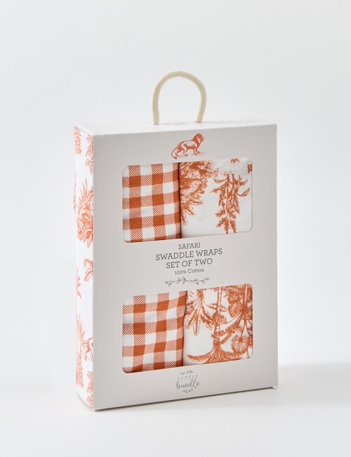 Little Bundle Jersey Wrap, 2-Pack, Safari product photo View 03 L