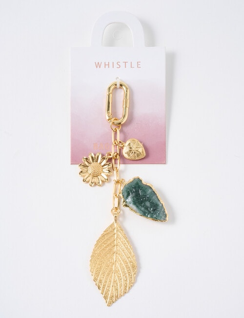 Whistle Accessories Stone Bag Charm, Gold Tone product photo View 02 L