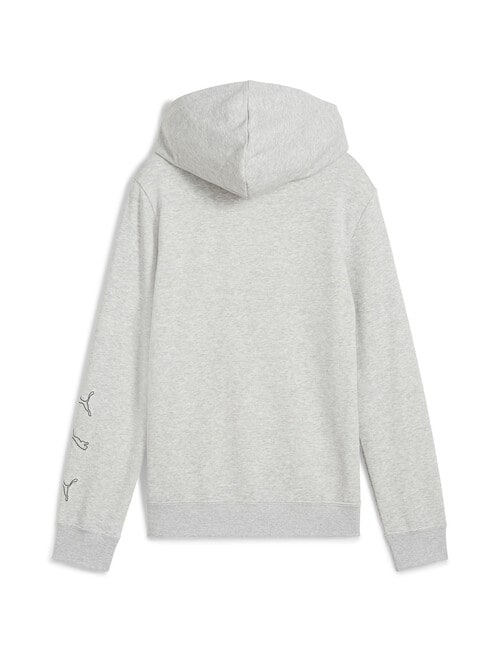 Puma Essentials Logo Lab Hoodie, Light Grey Heather product photo View 02 L