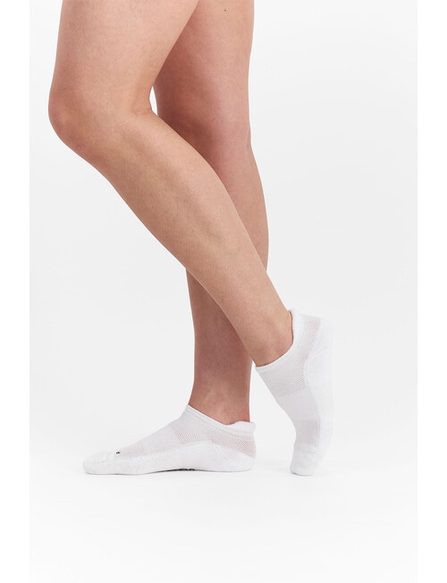 Jockey Woman Low Cut Sport Heel Tab Sock, 2-Pack, White, 3-8 product photo View 05 L
