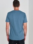 Chisel Stripes Short Sleeve Crew Tee, Teal product photo View 02 S
