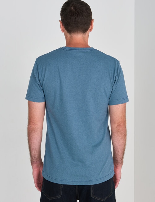 Chisel Stripes Short Sleeve Crew Tee, Teal product photo View 02 L