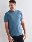 Chisel Stripes Short Sleeve Crew Tee, Teal product photo View 05 S
