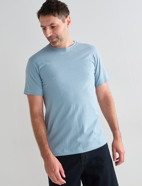 Chisel Stripes Short Sleeve Crew Tee, Light Blue product photo