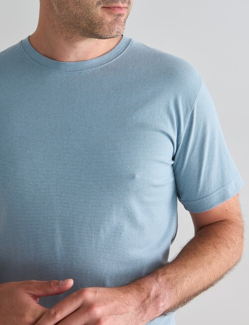 Chisel Stripes Short Sleeve Crew Tee, Light Blue product photo View 04 L