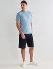 Chisel Stripes Short Sleeve Crew Tee, Light Blue product photo View 05 S