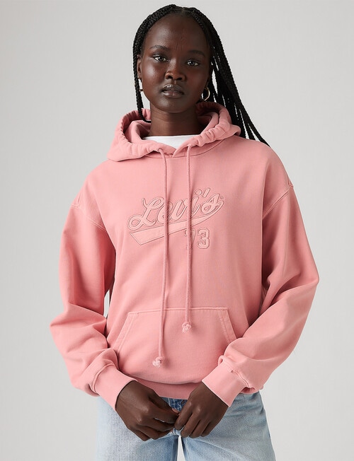 Levis Graphic Heritage Script Hoodie, Blush product photo