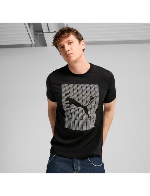 Puma Graphics Puma Tee, PUMA Black product photo View 03 L