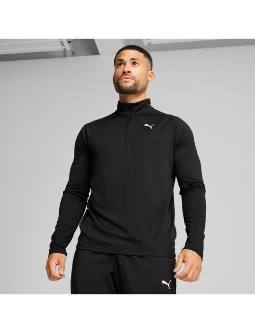 Puma TAD Tech Fabric Mix 1/4 Zip Jacket, Puma Black product photo View 03 L