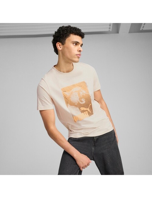 Puma Graphics Photoprint Tee, Alpine Snow product photo View 03 L