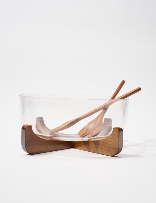 Alex Liddy Pave Deep Salad Bowl With Salad Servers, 27cm product photo View 03 L