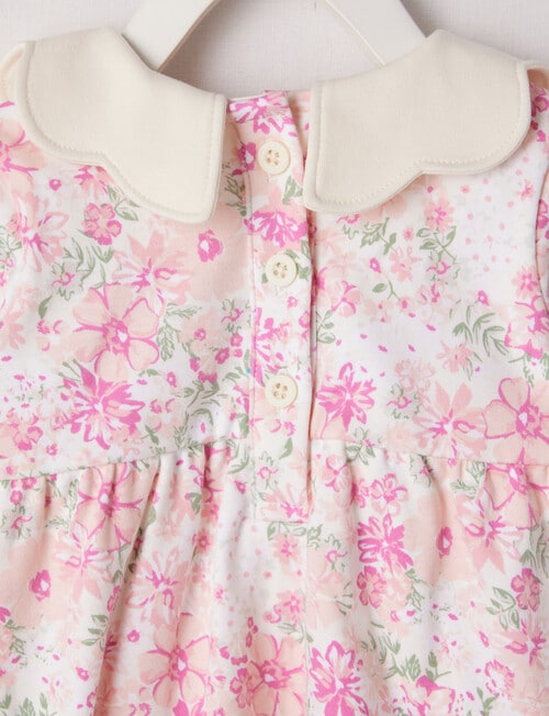 Little Bundle Floral Romper, Pale Pink product photo View 02 L