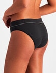 Bonds Bloody Comfy Period Undies Retro Rib Moderate Bikini Brief, Black, 8-20 product photo View 03 S