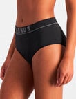 Bonds Bloody Comfy Period Undies Retro Rib Moderate Hi Hi Brief, Black, 8-20 product photo View 02 S
