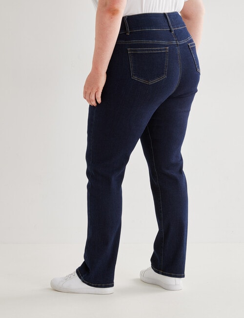 Denim Republic Curve Straight Leg Jean, Dark Rinse product photo View 02 L