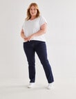Denim Republic Curve Straight Leg Jean, Dark Rinse product photo View 03 S