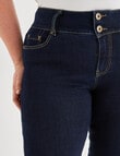 Denim Republic Curve Straight Leg Jean, Dark Rinse product photo View 04 S