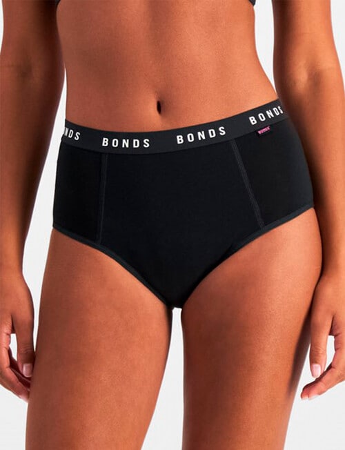 Bonds Bloody Comfy Undies Full Brief, Heavy, Black, 6-24 product photo