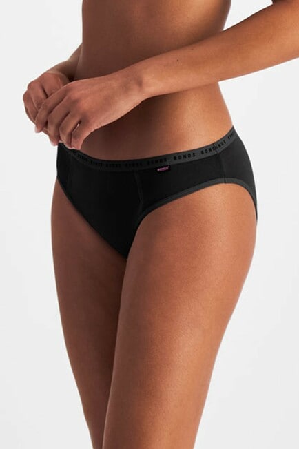 Bonds Bloody Comfy Undies Heavy Bikini Brief, Black, 6-24 product photo View 02 L