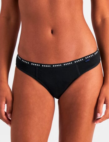 Bonds Bloody Comfy Period Undies Overnight Bikini Brief, Black, 6-24 product photo