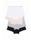 Bonds Multipack Shortie, 4-Pack, White, Pink, Grey & Black, 2-16 product photo View 02 S