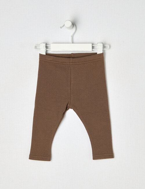 Little Bundle Waffle Essential Pants, Chocolate product photo