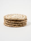 Bosa Billie Coasters, Set of 4, 10cm, White & Natural product photo View 02 S