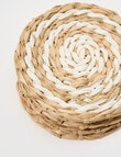 Bosa Billie Coasters, Set of 4, 10cm, White & Natural product photo View 03 S