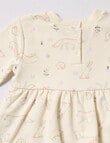 Little Bundle Animals Dress & Legging Set, 2-Piece, Vanilla & Gentle Lilac product photo View 02 S