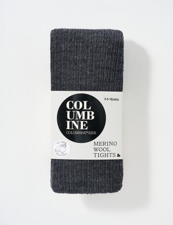 Columbine Liner Cable Merino Tights, Dark Grey, 2-9 product photo