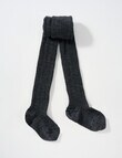 Columbine Liner Cable Merino Tights, Dark Grey, 2-9 product photo View 02 S