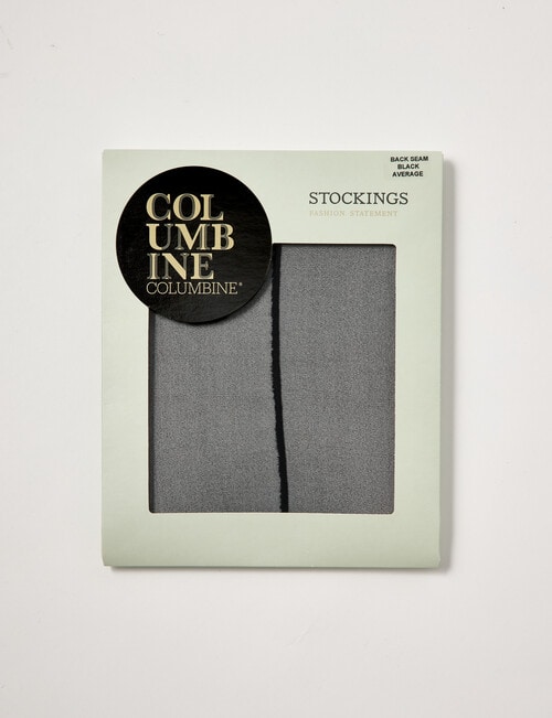 Columbine Back Seam Stay Up, Black product photo View 02 L