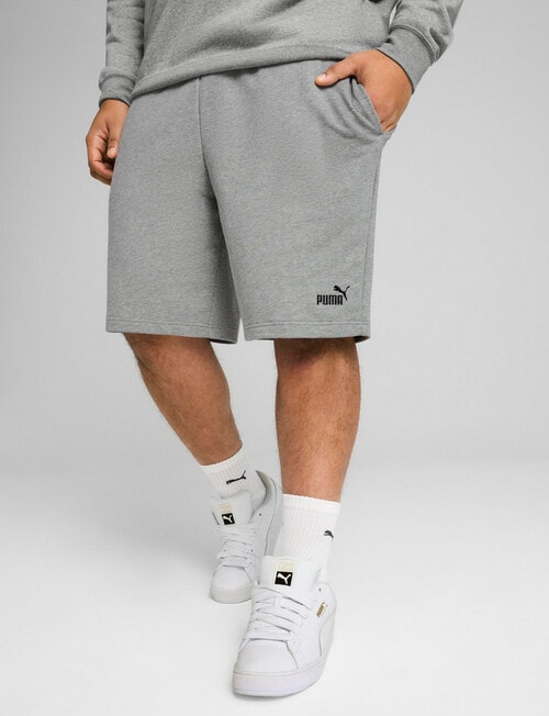 Puma Essentials No.1 Logo 10" Shorts, Medium Grey Heather product photo View 06 L
