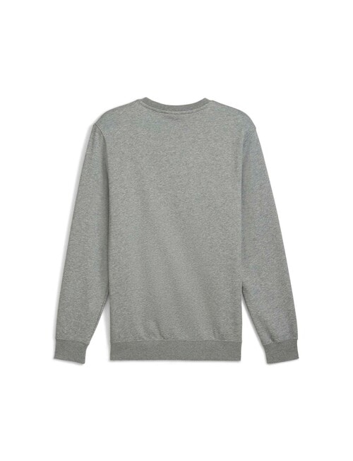 Puma Essential No.1 Logo Crew Sweatshirt, Medium Grey Heather product photo View 02 L