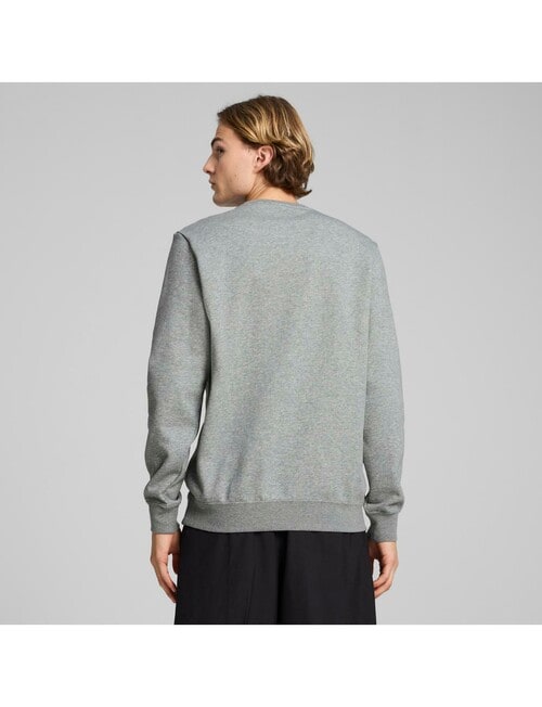 Puma Essential No.1 Logo Crew Sweatshirt, Medium Grey Heather product photo View 03 L