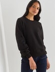 Whistle Embroidered Long Sleeve Sweatshirt, Black product photo View 06 S