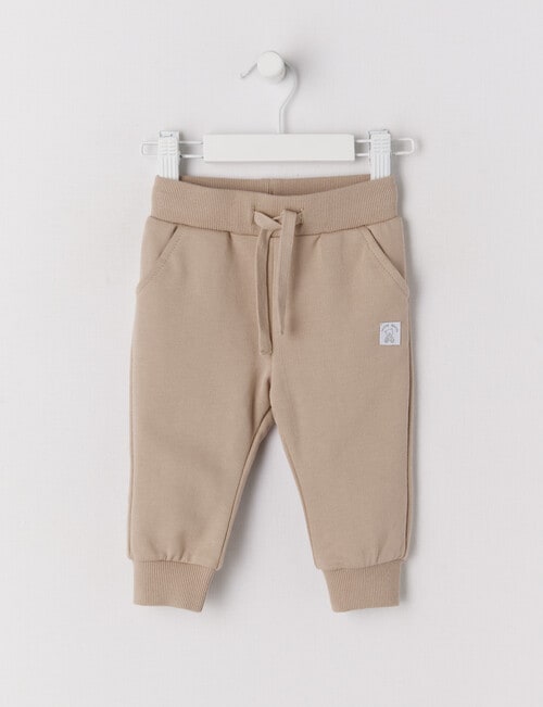 Teeny Weeny Play Time Terry Trackpants, Oat Milk product photo View 03 L