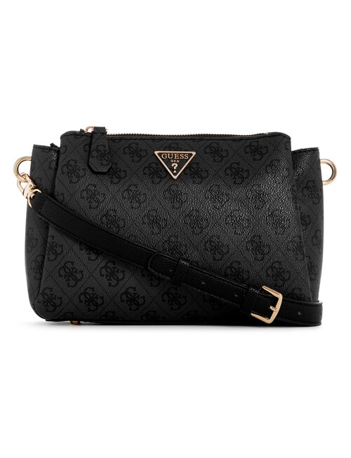 Guess Noelle Tri Comp Crossbody Bag, Coal Logo Handbags
