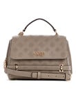 Guess Zarela Top Handle Flap, Dark Taupe Logo product photo