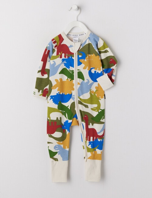 Bonds Dino Dance Party Zip Wondersuit, Green product photo View 04 L