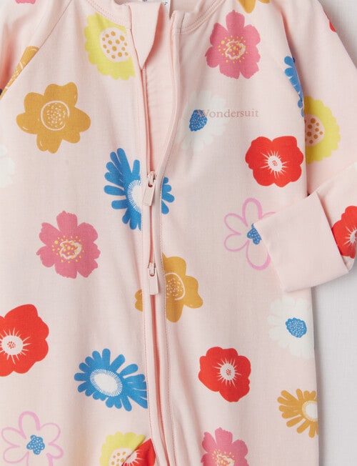 Bonds Wildflowers Zip Wondersuit, Pink product photo View 02 L