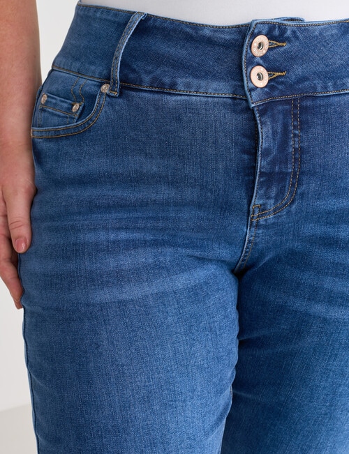 Denim Republic Curve Straight Leg Jean, Mid Wash product photo View 04 L